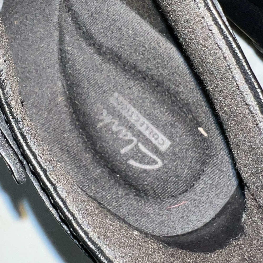 Clarks Black Ankle Booties with Buckle - Picture 10 of 11